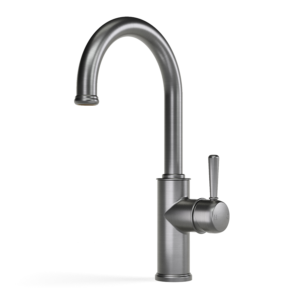 Cascade Basin Mixer Curve 160 in Brushed Graphite