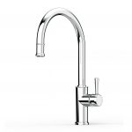 Cascade Sink Mixer Curve Pull Out in Chrome