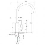 Pegasi M Sink Mixer Curve 220 dimensions image