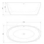 Silkstone Calais Bath dimensions image