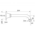 Cascade Bath Outlet 200 dimensions image