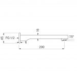 Zeos Bath Spout 200 dimensions image