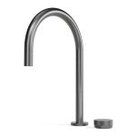 Zero Progresiv Knurl Sink Mixer w. Pull Out, Curve in Brushed Graphite