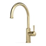 Cascade Sink Mixer Curve 220 in Raw Brushed Brass