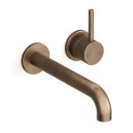 Pegasi M Basin Mixer Set 200 in Antique Brass Light