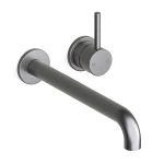 Pegasi M Basin Mixer Set 250 in Brushed Graphite
