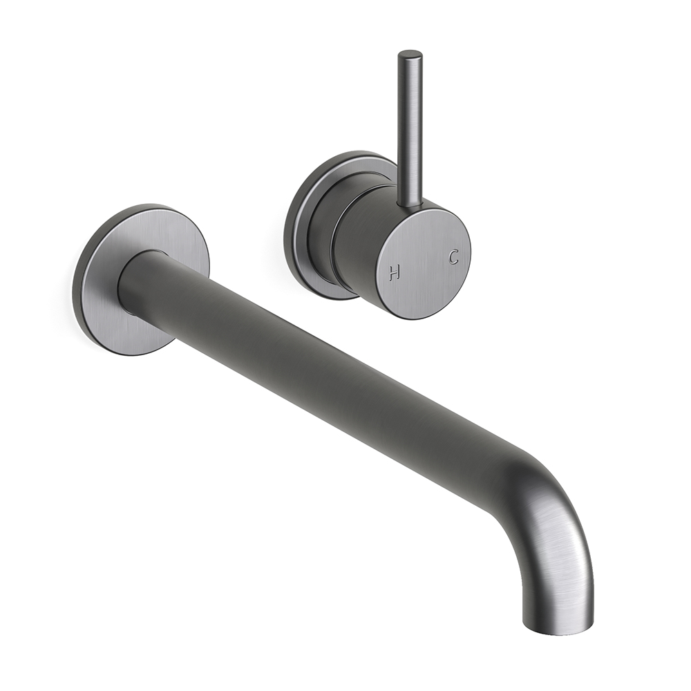 Pegasi M Basin Mixer Set 250 in Brushed Graphite