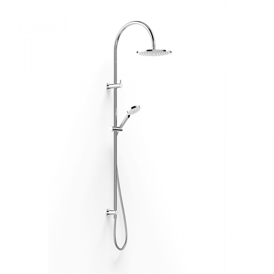 Pegasi Dual Shower 900 crv 90rnd, 250 in Chrome