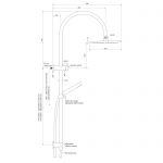 Pegasi Dual Shower 900 crv Micro, 250 dimensions image