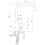 Pegasi M Sink Mixer Square 220