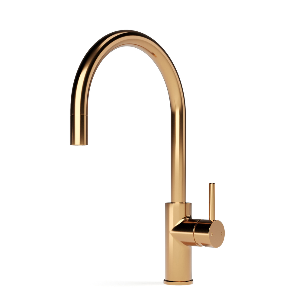 Pegasi M Sink Mixer Curve Pull Out in Polished Terminus Copper
