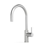 Pegasi M Sink Mixer Curve Pull Out in Brushed Chrome