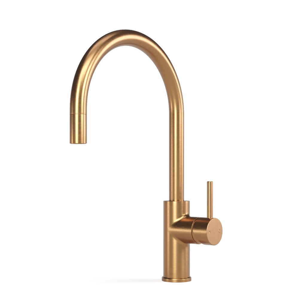 Pegasi M Sink Mixer Curve Pull Out in Brushed Terminus Copper