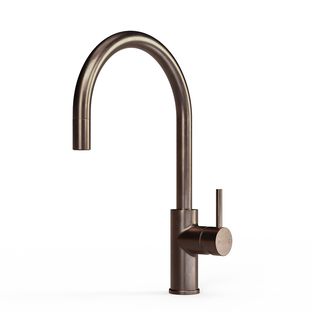 Pegasi M Sink Mixer Curve Pull Out in Armada Bronze