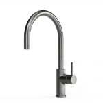 Pegasi M Sink Mixer Curve Pull Out in Brushed Graphite