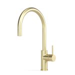 Pegasi M Sink Mixer Curve Pull Out in Brushed Admiralty Brass