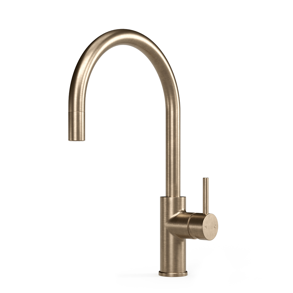 Pegasi M Sink Mixer Curve Pull Out in Discovery Bronze
