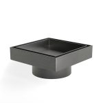 Tile in Floor Waste 115sq x 100 in Brushed Graphite