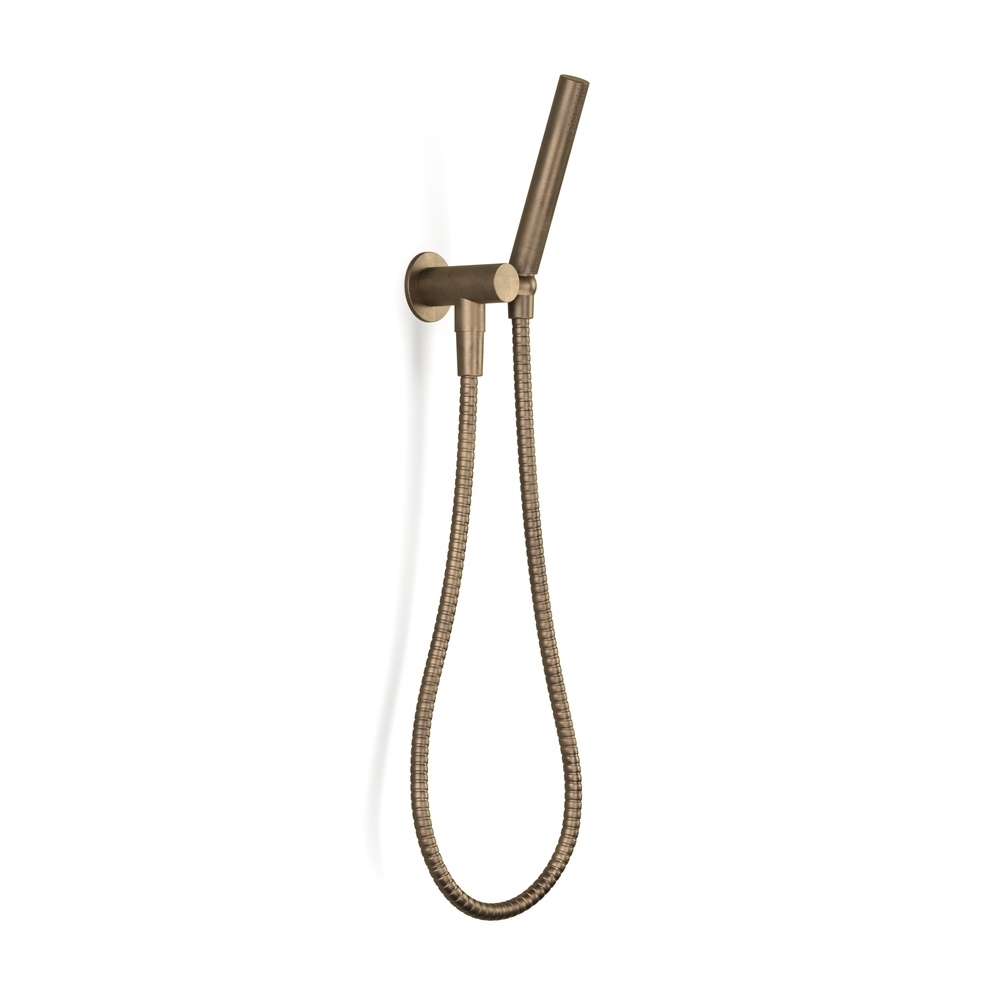 Pegasi Hand Shower on Adjustable Hook, Micro in Antique Brass Light