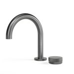 Zero Progresiv Fluted Basin Mixer Curve in Brushed Graphite