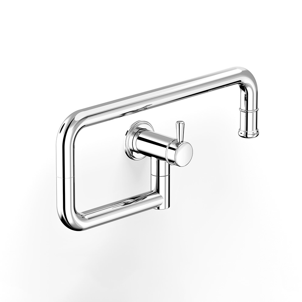 Cascade Pot Filler Wall in Chrome