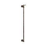 Cascade Vertical Heated Towel Rail w TBar in Antique Brass Light