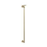 Cascade Vertical Heated Towel Rail w TBar in Raw Brushed Brass
