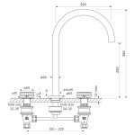 Zero Fluted Sink Set dimensions image